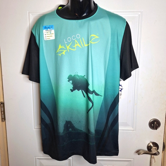 Loco Skaile Short Sleeve Men's Mesh Performance Fishing Shirt UPF 50 - Picture 2 of 4